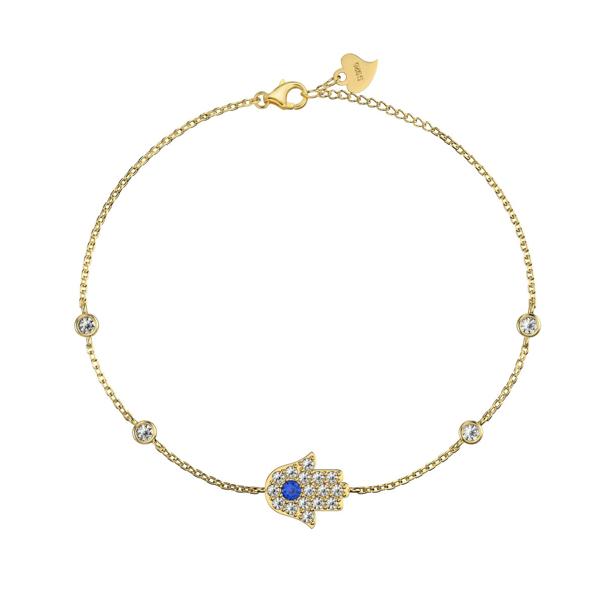 Pulsera Hamsa en Plateado y Dorado