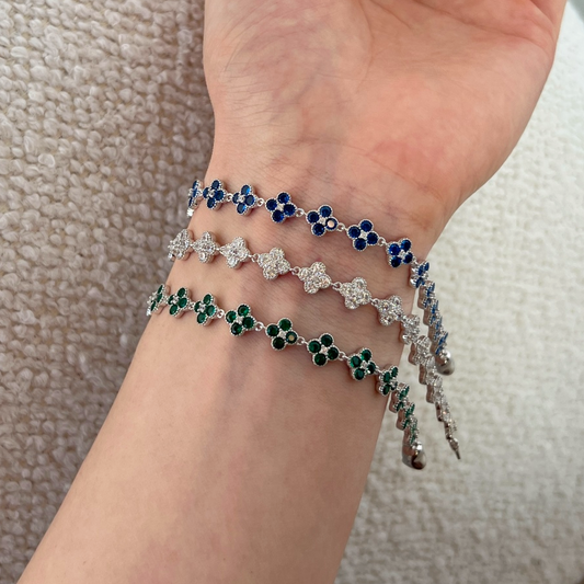 Pulsera Flores de Cristal