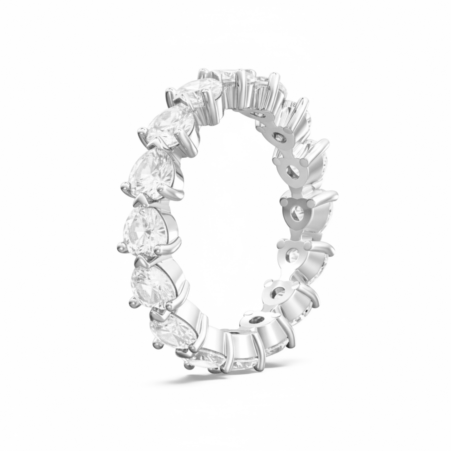 Anillo Elegante en Plateado y Rosado