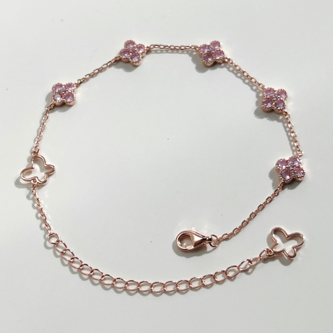 Pulsera Trébol con Brillos