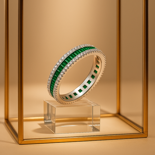 Anillo Esmeralda - Plata 925