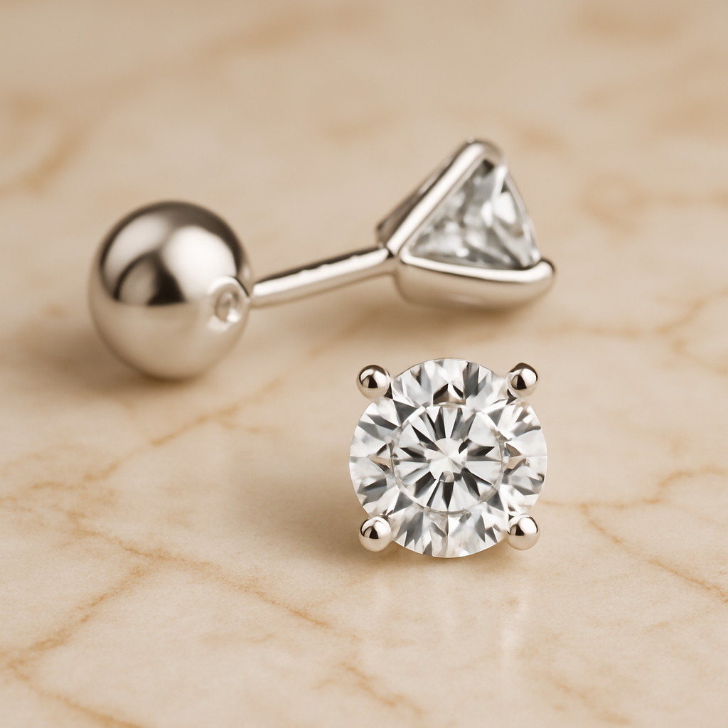 Pendientes de botón - Plata 925