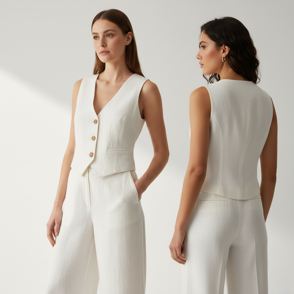 2x1 Chaleco de Lino Premium