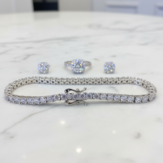 Pulsera Piedras Plateadas