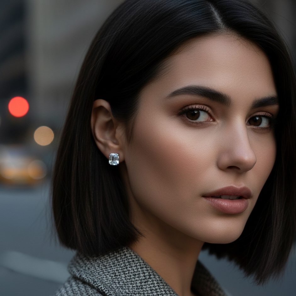 Pendiente Sahar en Plateado y Dorado