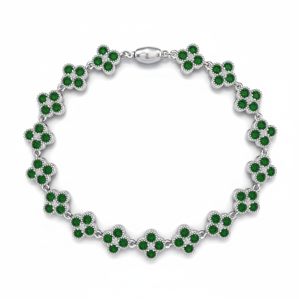 Pulsera Flores de Cristal