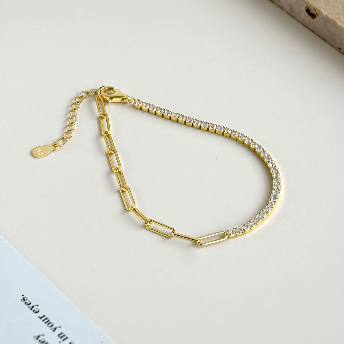 Pulsera Brillos en Plateado y Dorado