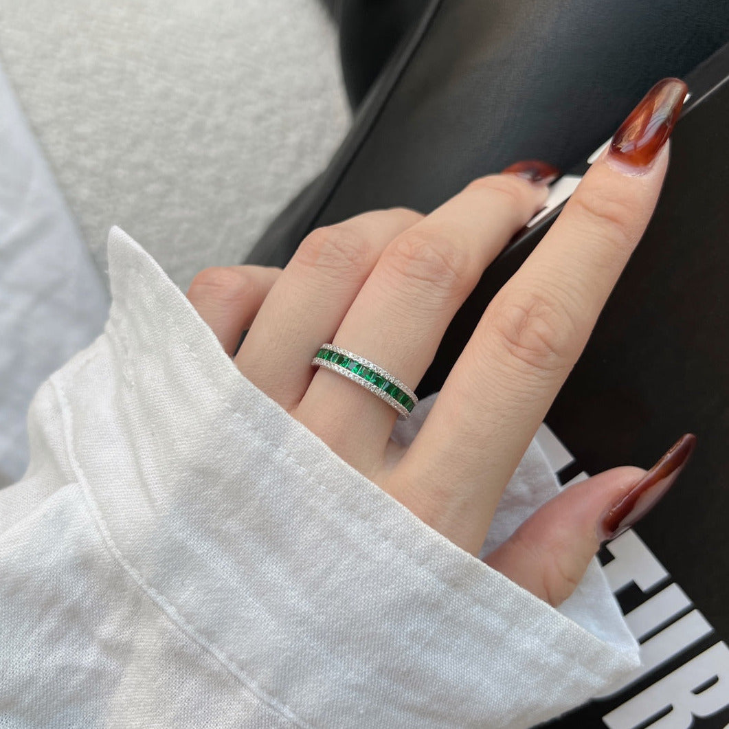 Anillo Esmeralda - Plata 925