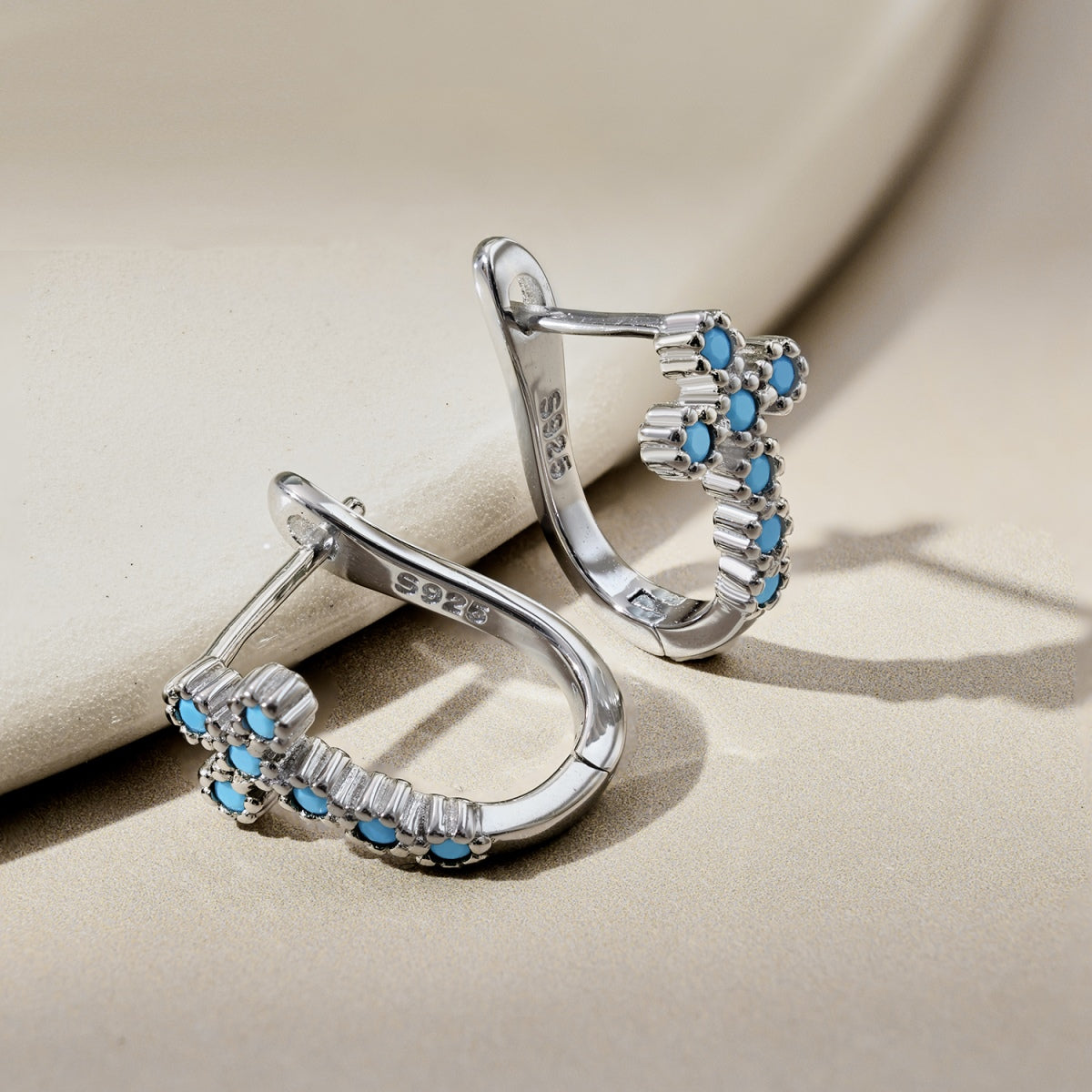 Pendientes Cruz Turquesa