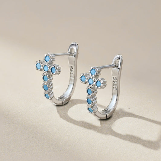Pendientes Cruz Turquesa