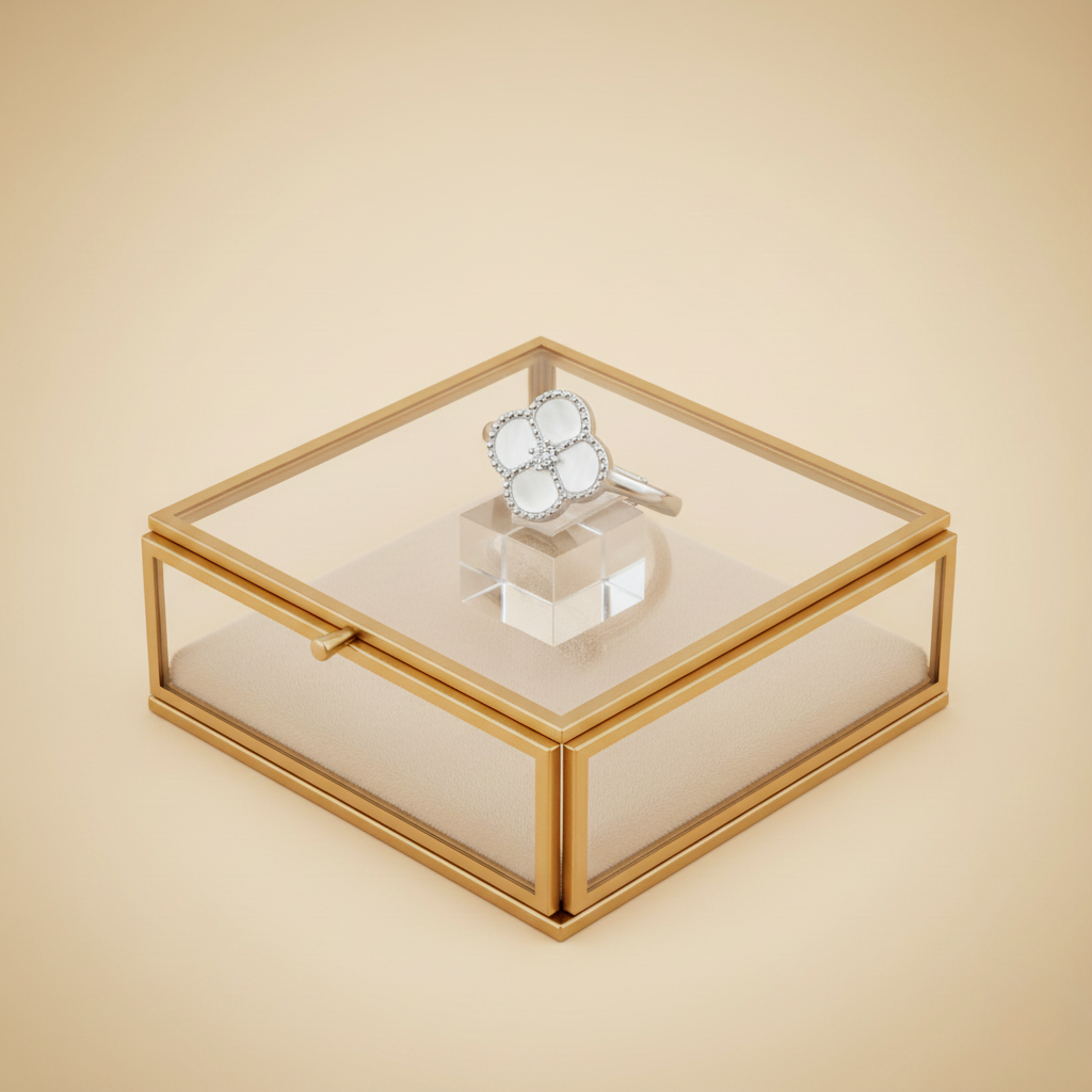 Anillo Trébol - Plata 925