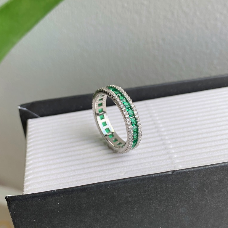 Anillo Esmeralda - Plata 925