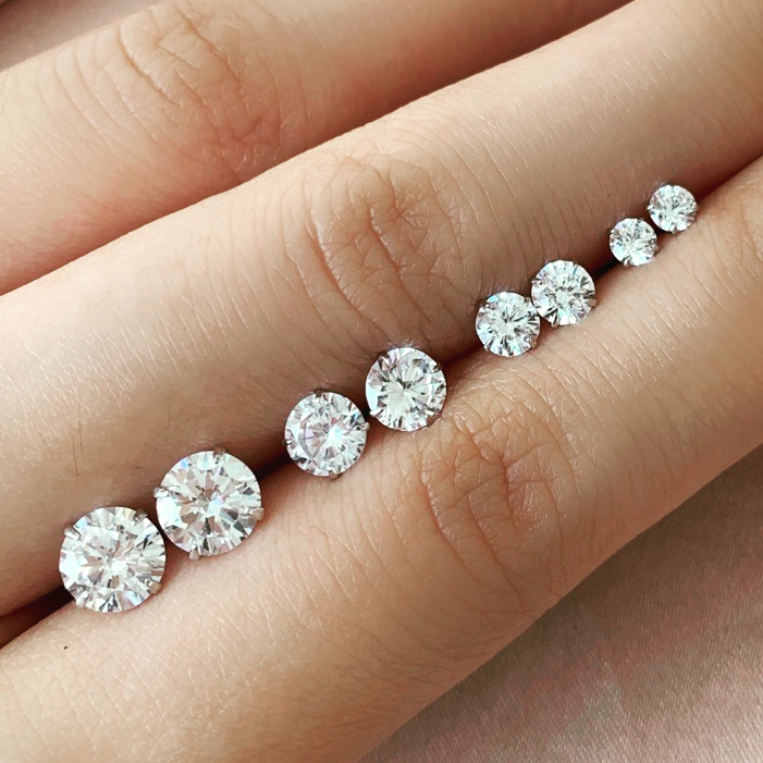 Pendientes de botón - Plata 925